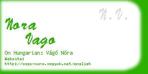nora vago business card