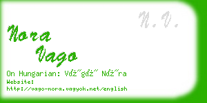 nora vago business card